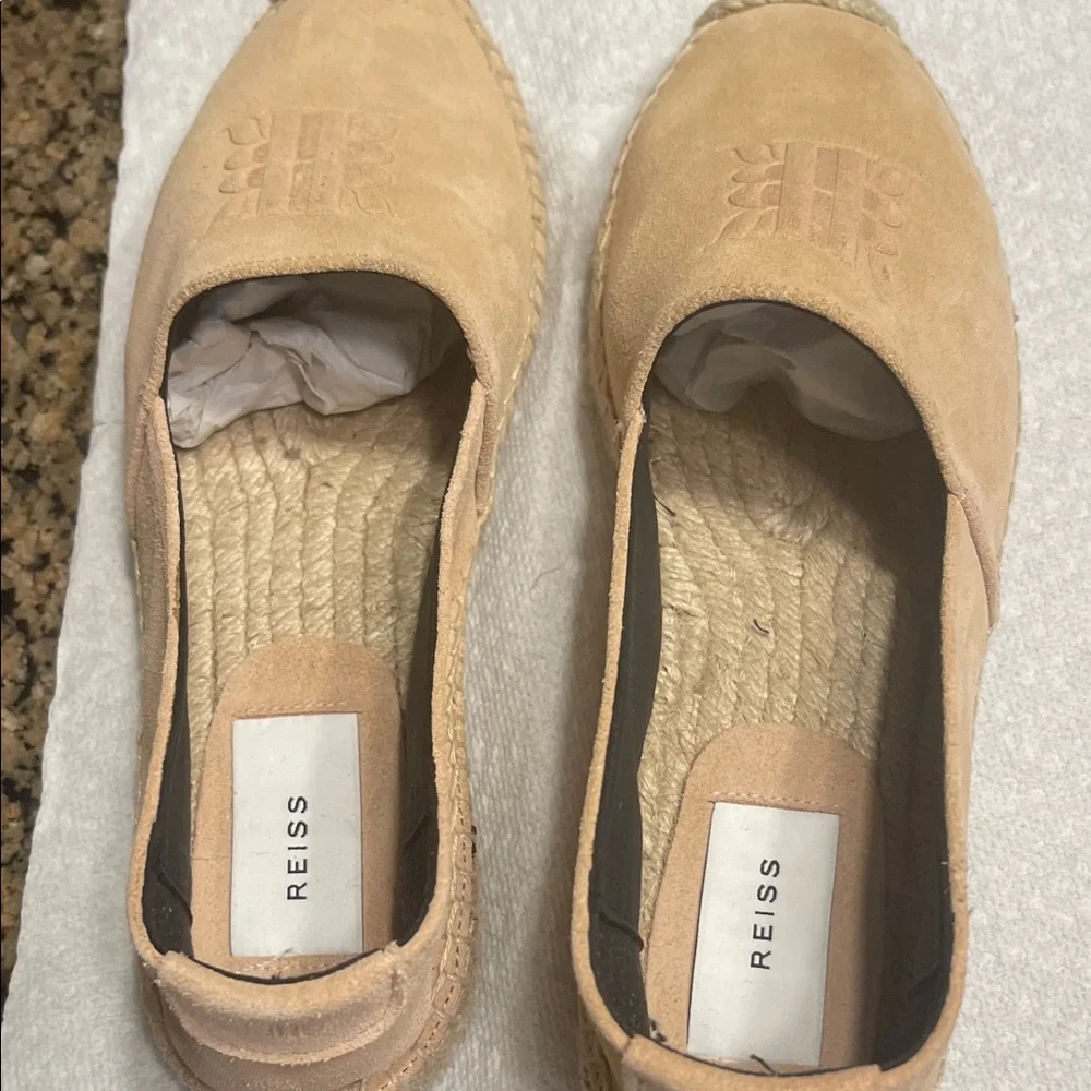 Reiss Tan Espadrilles Slip-On Women's Shoes